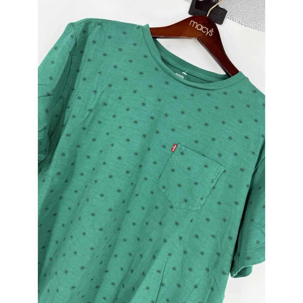 Vintage Levi's Mens XXL Pocket Tee Green Short Sleeve Casual Y2K Red Tab Earthy